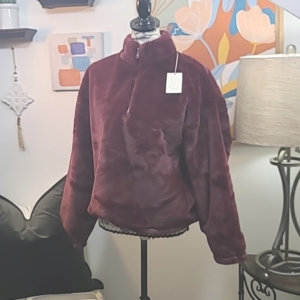 a new day thick super soft and fussy quarter zip front pull over